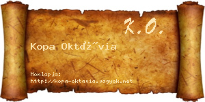 Kopa Oktávia névjegykártya